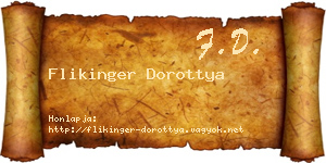 Flikinger Dorottya névjegykártya